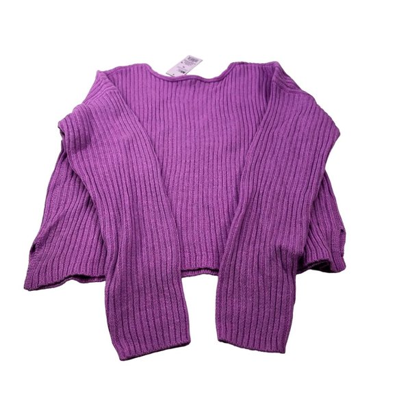 Wild Fable Women's Size XL Pull Over Crop Sweater Purple New With Tags - Picture 2 of 15